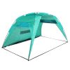 350*250*200cm Square Polyester Fabric Fiber Pole Beach Awning Color