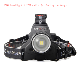 USB charging zoom long shot outdoor strong headlight (Option: P70)