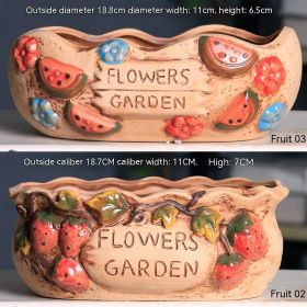 Ceramic Large Diameter Succulent Flowerpot (Option: 48Style-Ceramic)