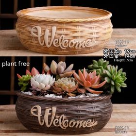 Ceramic Large Diameter Succulent Flowerpot (Option: 52style-Ceramic)